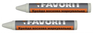 Крейда воскова маркувальна (біла), 2 шт Favorit | 04-340